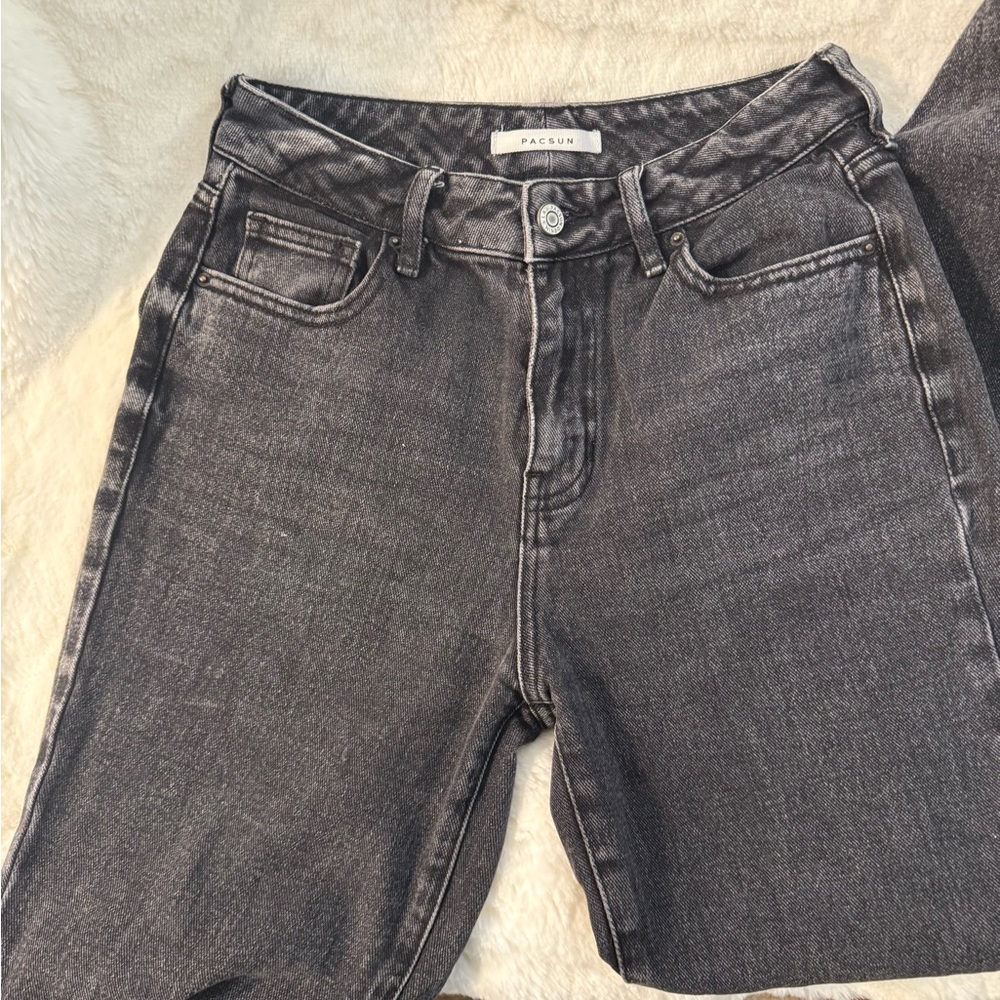PacSun Women's Charcoal Straight Leg Jeans